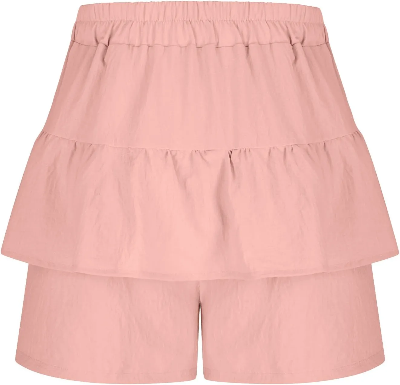 Women Ruffle Shorts Flowy Tiered Shorts Summer Boho Skorts A Line High Waisted Beach Shorts Trendy Vacation Shorts