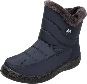Women Snow Boots Winter Shoes Women Waterproof Snow Boots Size 7 Women's Winter Fur Lined Ankle Boots Waterproof Winter Boots for Women Waterproof Heels Botas De Invierno Modernas Para Mujer