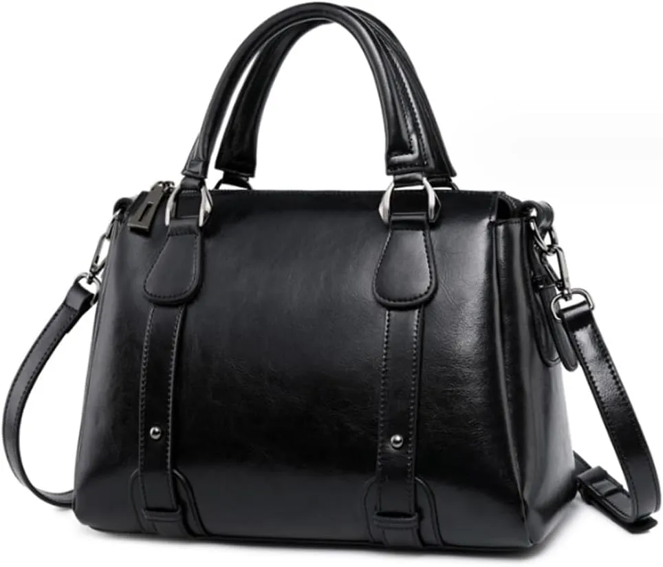 Women Top Handle Satchel Elegant Handbag Purse Leather Totes Crossbody Shoulder Bags Green