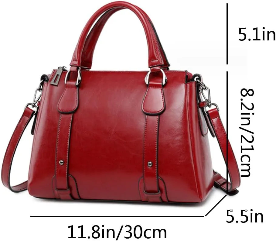 Women Top Handle Satchel Elegant Handbag Purse Leather Totes Crossbody Shoulder Bags