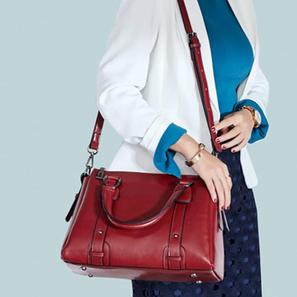 Women Top Handle Satchel Elegant Handbag Purse Leather Totes Crossbody Shoulder Bags