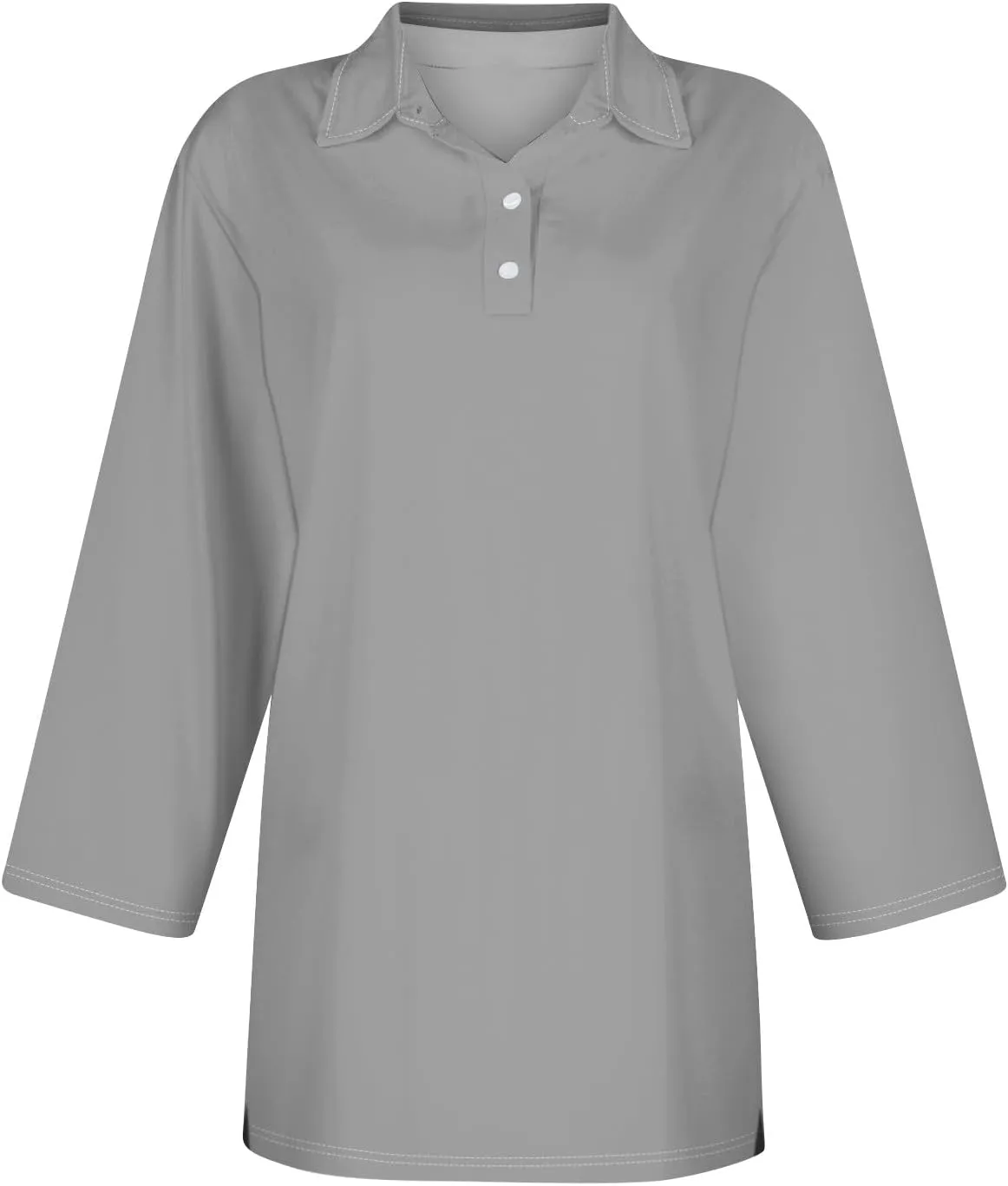 Womens 3/4 Sleeve Tops V Neck Work Polo Shirts Dressy Casual Striped Blouses Three Quarter Length Tunic Tops