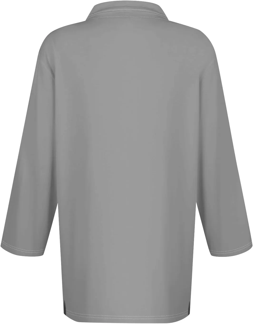 Womens 3/4 Sleeve Tops V Neck Work Polo Shirts Dressy Casual Striped Blouses Three Quarter Length Tunic Tops