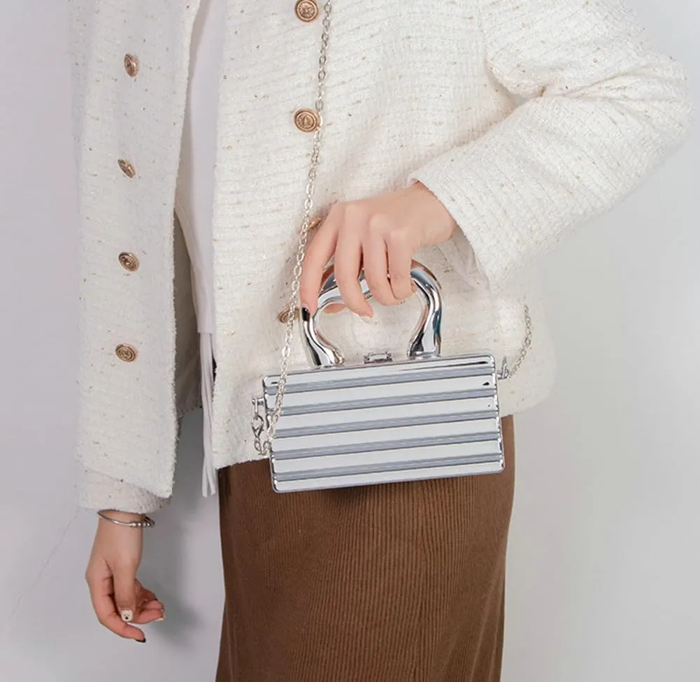 Women's Acrylic Purse Evening Clutch Handbag Elegant Shoulder Crossbody Bag Small Totes Dinner Satchel with Chain