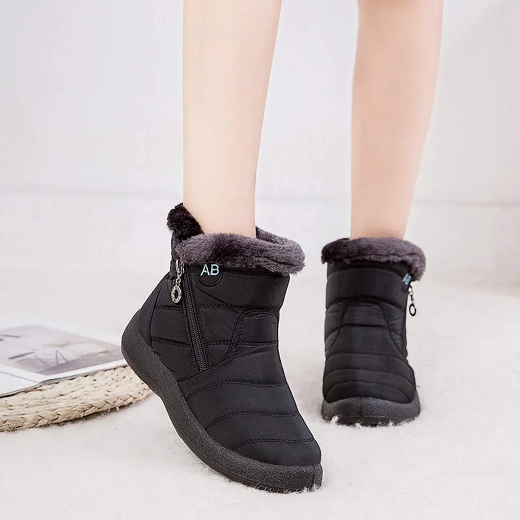 Women's Ankle Snow Boots Women Snow Boot Women's Wide Calf Comfortable Winter Knee High Riding Boots Zapatos De Mujer Para La Nieve Bajitos Winter Boot for Women Working