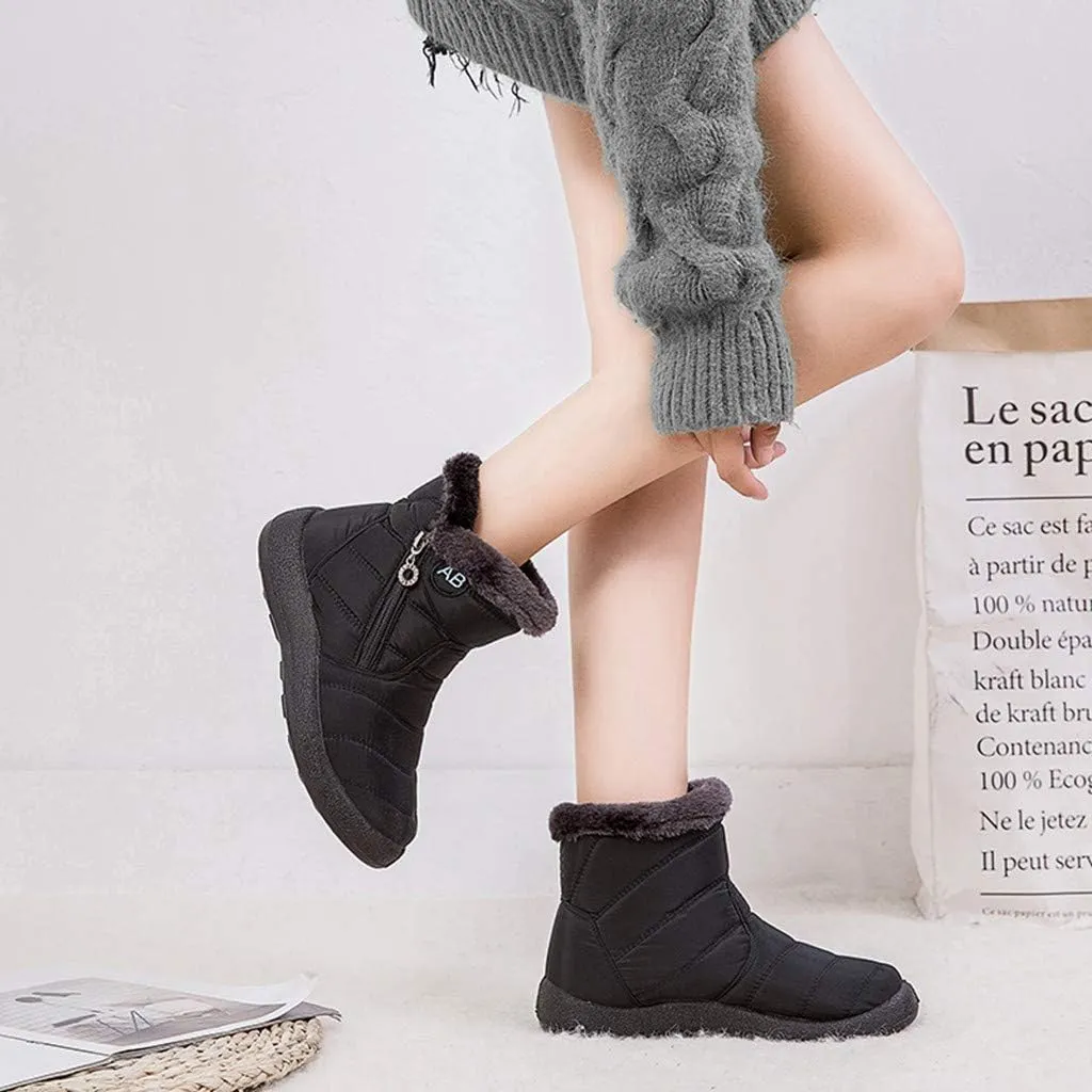 Women's Ankle Snow Boots Women Snow Boot Women's Wide Calf Comfortable Winter Knee High Riding Boots Zapatos De Mujer Para La Nieve Bajitos Winter Boot for Women Working