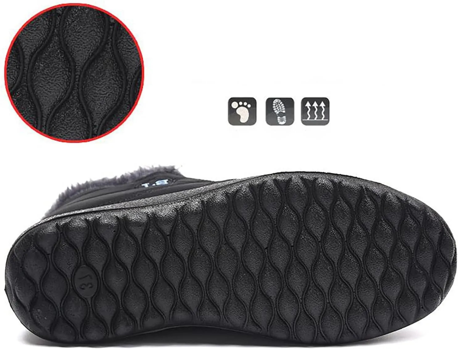 Womens Booties and Ankle Boots Plush Lined Snow Boots Non Slip Casual Boots Waterproof Shoes for Women