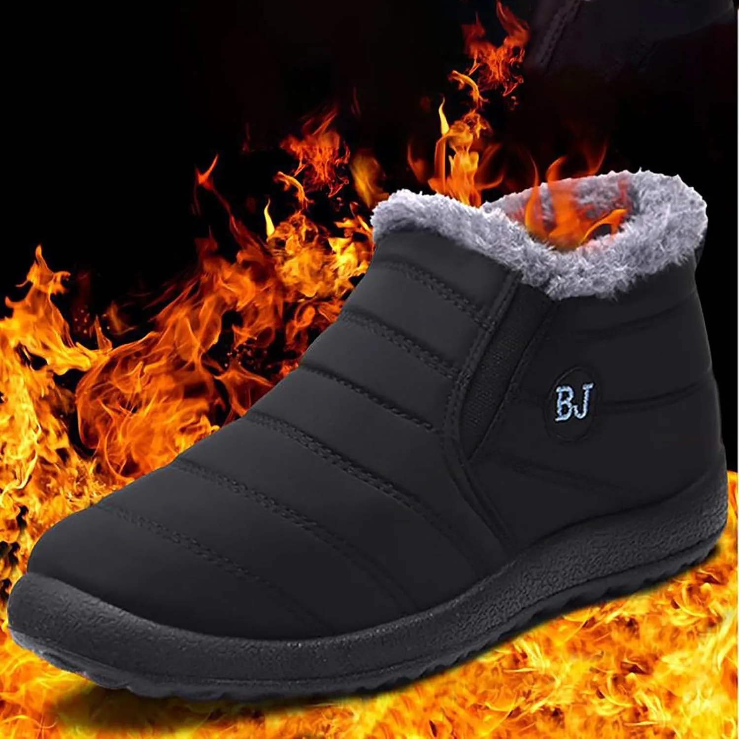 Womens Booties and Ankle Boots Plush Lined Snow Boots Non Slip Casual Boots Waterproof Shoes for Women