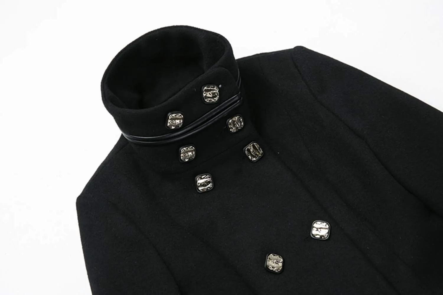 Women's Charming Long Wool Trench Coat Winter Double Breasted Classic Warm Thick Jacket