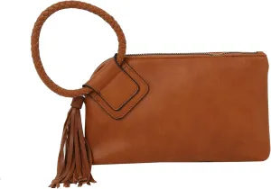 Womens Clutch Purse Wristlet Wallet Evening w/Hand Strap Casual Formal Vegan Leather - Metro Muse