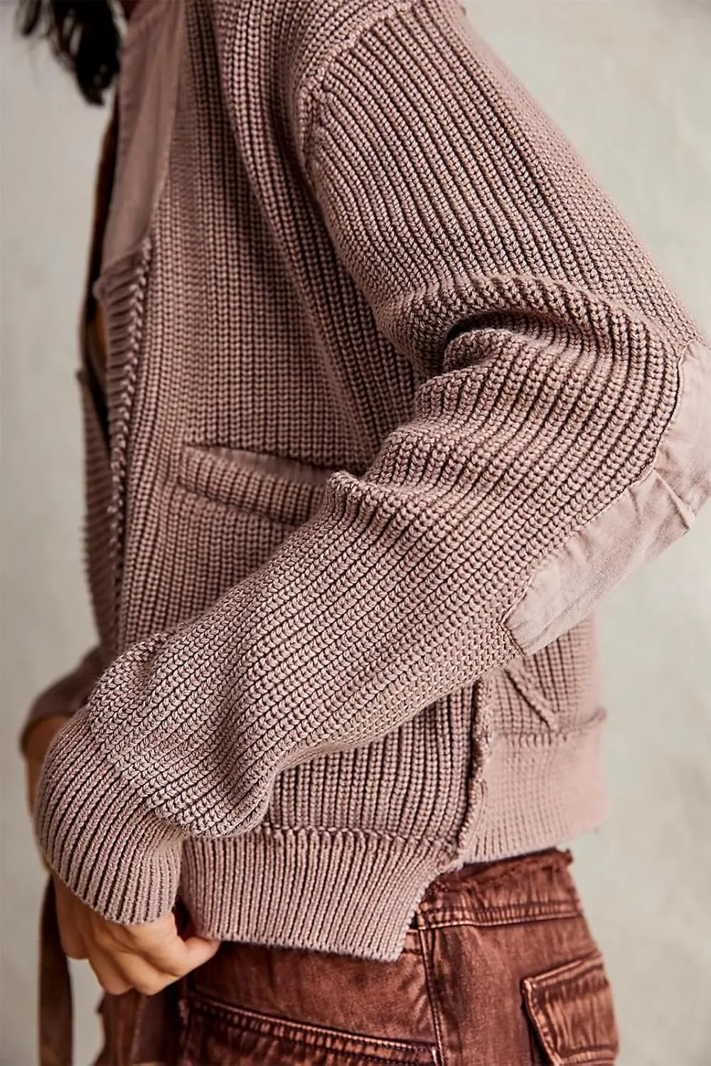 Womens Cropped Cardigan Sweaters Y2k Open Front Cardigans Long Sleeve Oversized Fall Sweater Trendy