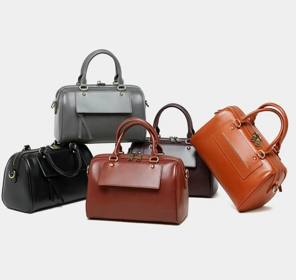 Womens Crossbody Bags Genuine Leather Trendy Shoulder Purse with Adjustable Strap Ladies Totes Handbags Satchel