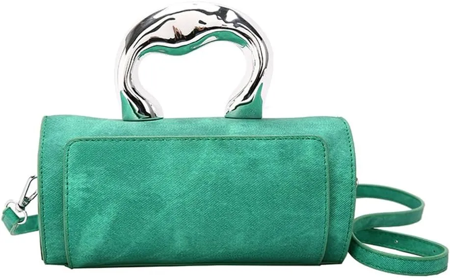 Women's Fashion PU Leather Shoulder Crossbody Bag Y2K Small Cylinder Hobo Totes Handbag Box Purse Satchel