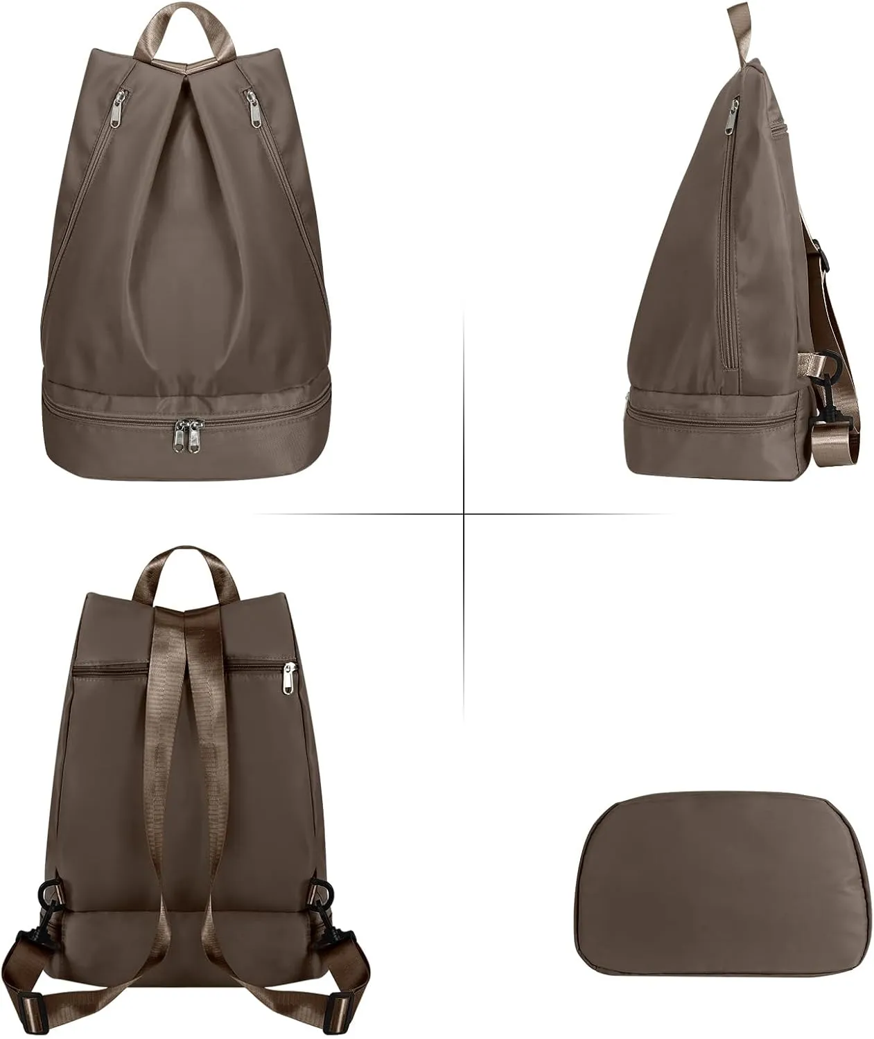 Women's Gym Backpack Waterproof Swimming Backpack with Shoe Compartment & Wet Pocket, Sports Travel Backpack Small Gym Bag