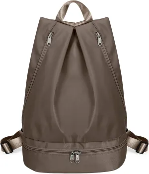 Women's Gym Backpack Waterproof Swimming Backpack with Shoe Compartment & Wet Pocket, Sports Travel Backpack Small Gym Bag