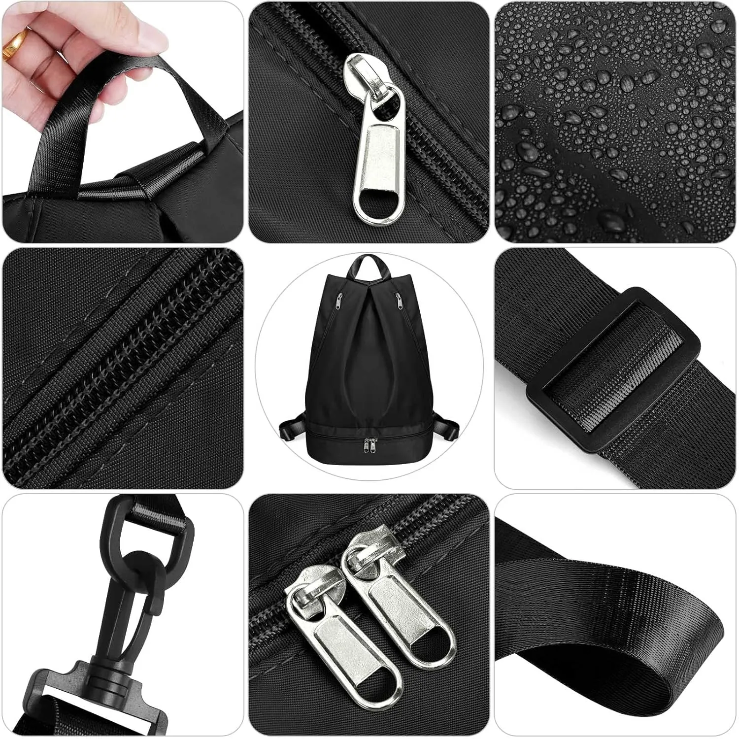 Women's Gym Backpack Waterproof Swimming Backpack with Shoe Compartment & Wet Pocket, Sports Travel Backpack Small Gym Bag