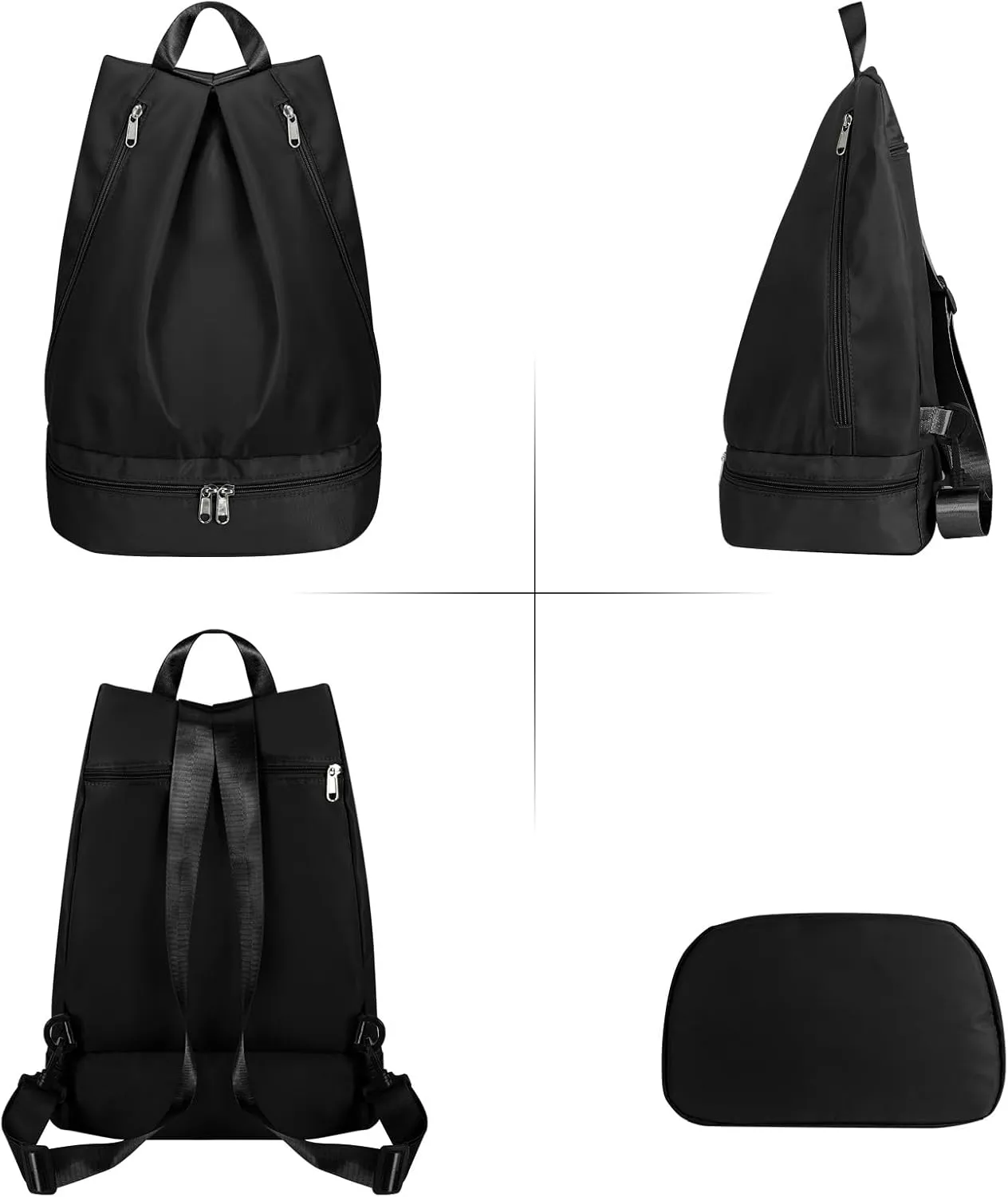 Women's Gym Backpack Waterproof Swimming Backpack with Shoe Compartment & Wet Pocket, Sports Travel Backpack Small Gym Bag