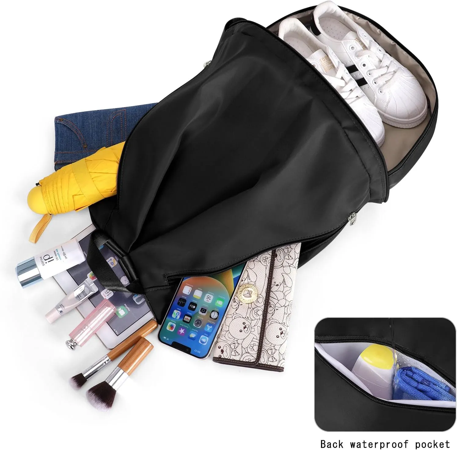 Women's Gym Backpack Waterproof Swimming Backpack with Shoe Compartment & Wet Pocket, Sports Travel Backpack Small Gym Bag