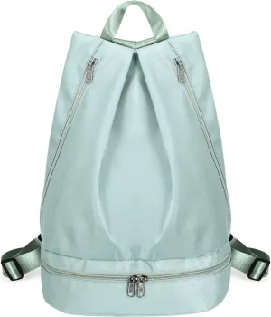 Women's Gym Backpack Waterproof Swimming Backpack with Shoe Compartment & Wet Pocket, Sports Travel Backpack Small Gym Bag