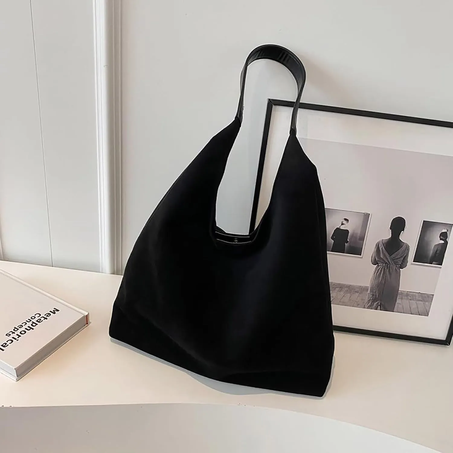 Womens Handbags Retro Suede Fashion Tote Bag Purse Fashion Top Handle Satchel Crossbody Shoulder Bags for Ladies
