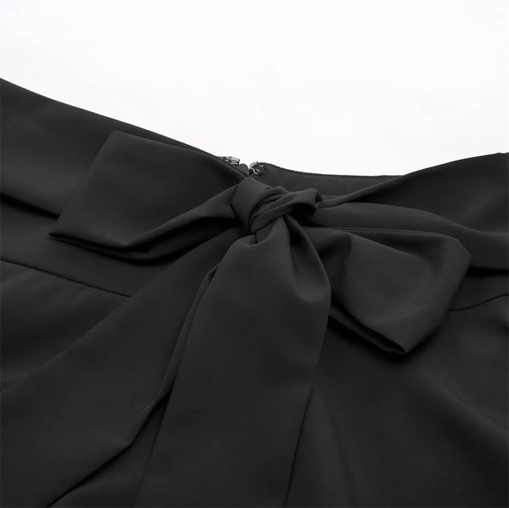 Women's High Waist A-Line Pocket Skirt Flare Midi Skirt, High Waist Pleated Skirt, Smocked Tie-Waist Waist Skirt