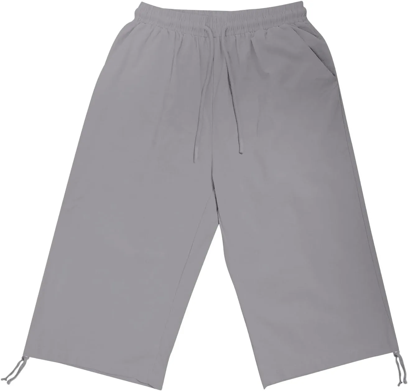 Women's High Waist Shorts Women's Elastic Waist Casual Comfy Cotton Beach Shorts Drawstring Elastic Waist Short