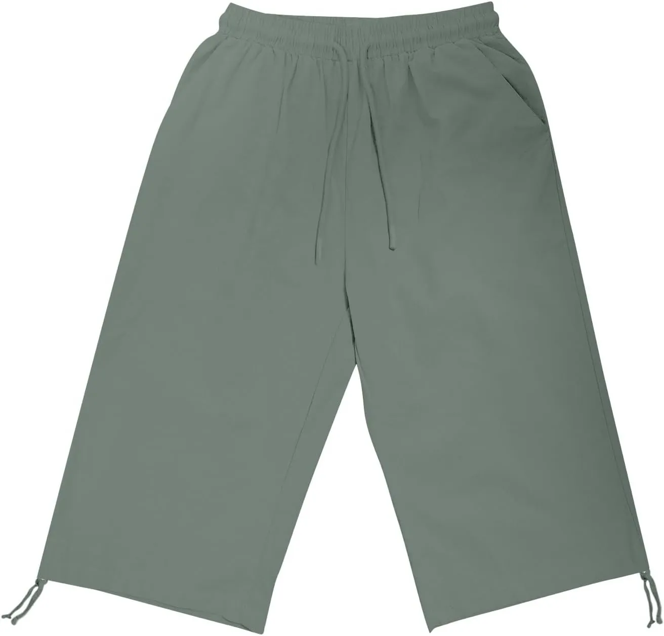 Women's High Waist Shorts Women's Elastic Waist Casual Comfy Cotton Beach Shorts Drawstring Elastic Waist Short