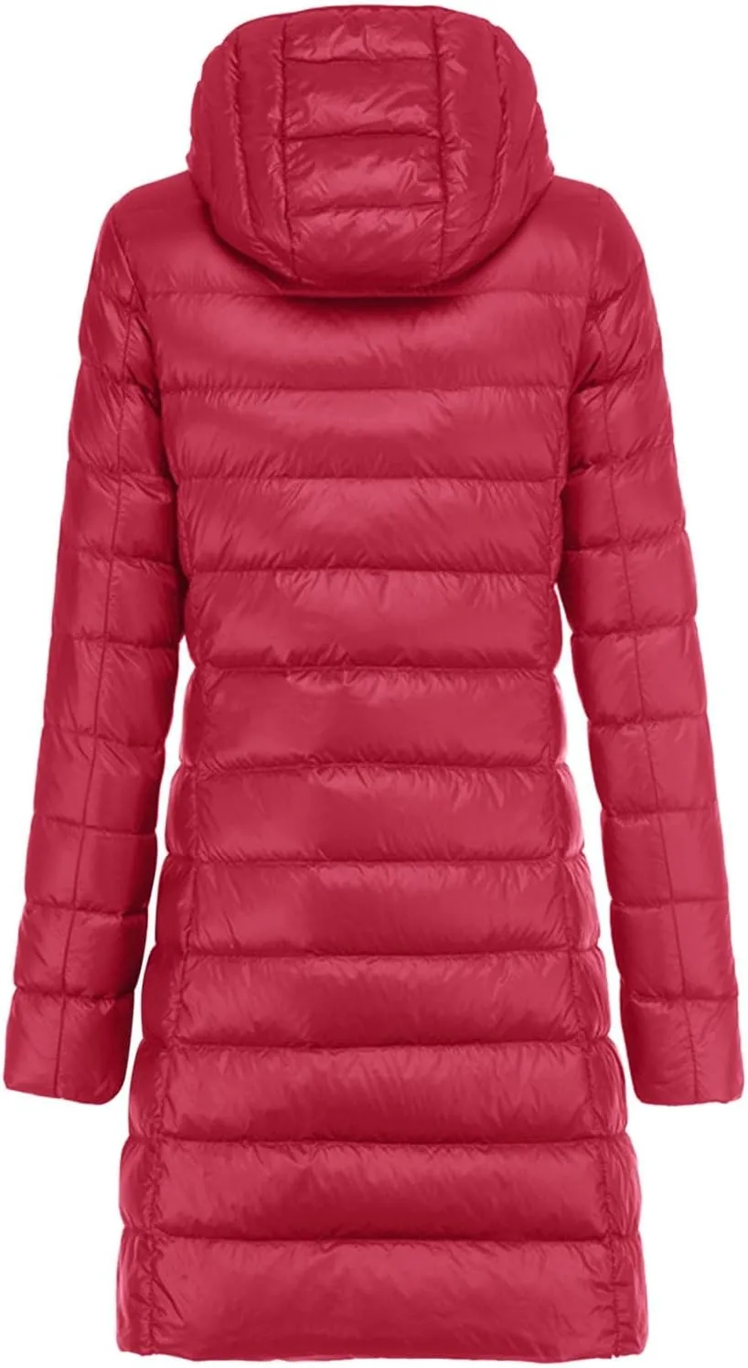 Women's Jacket Women Warm Lightweight Hoodless Windproof Winter Coat With Recycled Insulation Winter Lightweight