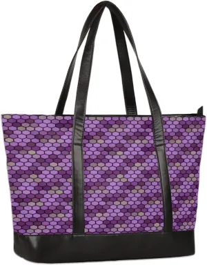 Womens Laptop Tote Bags for Work Purple Hexgon Laptop Purse Bag 15.6 Inch Vintage Retro Computer Bag Teacher Nurse Work Bag Briefcase Business Handbags