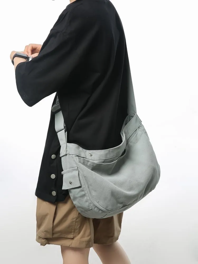 Women's Large Nylon Crescent Crossbody Hobo Messenger Bag - Stylish, Waterproof Design for Travel, Workout & Everyday Use