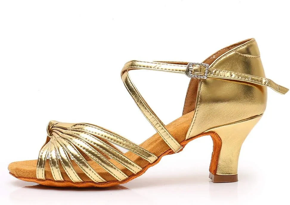 Women's Latin Dance Shoes Ballroom Party Practice Performance Sandals,Model WZJ