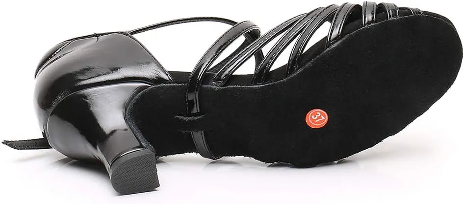 Women's Latin Dance Shoes Ballroom Party Practice Performance Sandals,Model WZJ