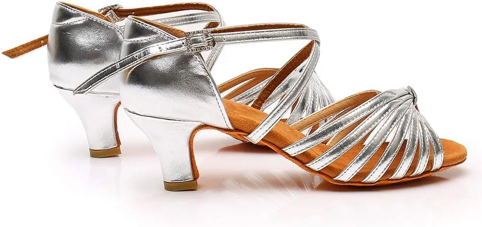 Women's Latin Dance Shoes Ballroom Party Practice Performance Sandals,Model WZJ