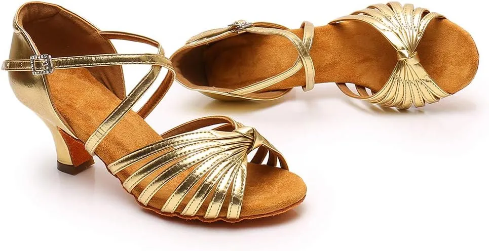 Women's Latin Dance Shoes Ballroom Party Practice Performance Sandals,Model WZJ