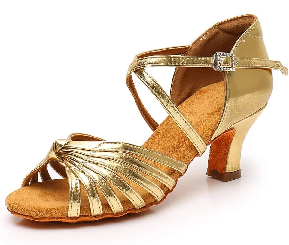 Women's Latin Dance Shoes Ballroom Party Practice Performance Sandals,Model WZJ