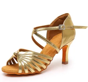 Women's Latin Dance Shoes Ballroom Party Practice Performance Sandals,Model WZJ