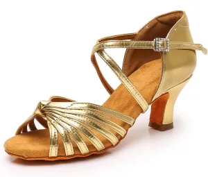 Women's Latin Dance Shoes Ballroom Party Practice Performance Sandals,Model WZJ