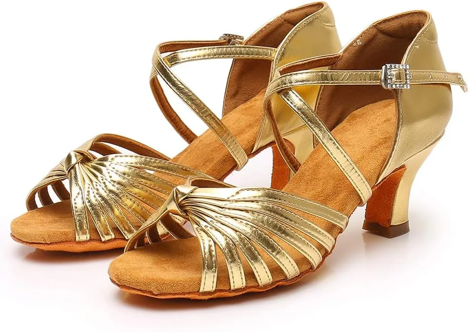 Women's Latin Dance Shoes Ballroom Party Practice Performance Sandals,Model WZJ