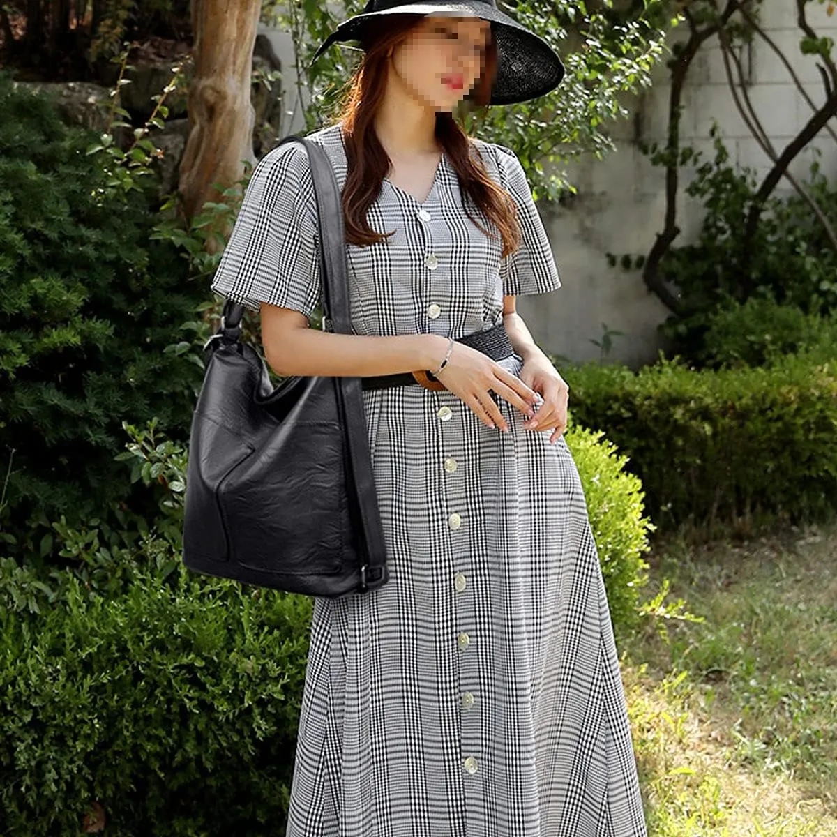 Womens Leather Shoulder Handbags Hobo Totes Top Handle Bag Satchel and Purse for Ladies
