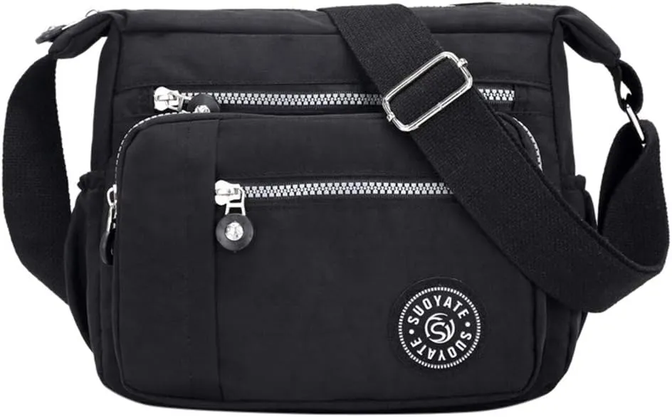 Women's Multi-Pocket Shoulder Bags Crossbody Purses and Handbags Lightweight Pocketbook Lightweight Puffer Bag(B)