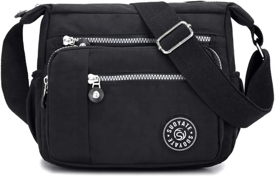 Women's Multi-Pocket Shoulder Bags Crossbody Purses and Handbags Lightweight Pocketbook Lightweight Puffer Bag(B)
