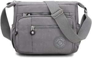 Women's Multi-Pocket Shoulder Bags Crossbody Purses and Handbags Lightweight Pocketbook Lightweight Puffer Bag(Grey)