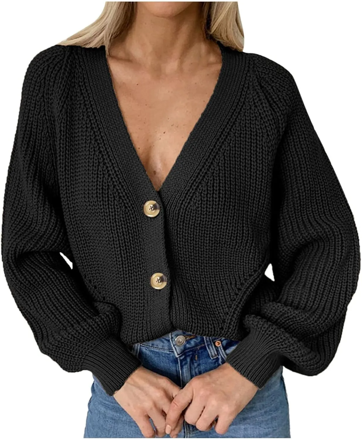 Women's Open Front Cardigan Buttons Hollow Out Cardigan Sweater Casual Soft Drape Fall Cardigan Women's 2024 Fall