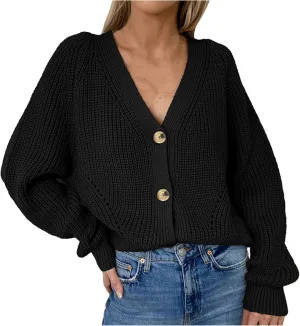 Women's Open Front Cardigan Buttons Hollow Out Cardigan Sweater Casual Soft Drape Fall Cardigan Women's 2024 Fall