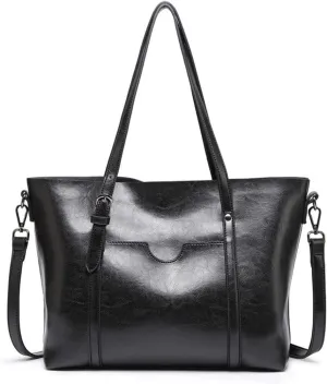 Womens PU Leather Handbag Top Handle Tote Shoulder Hobo Bag Satchel Purse