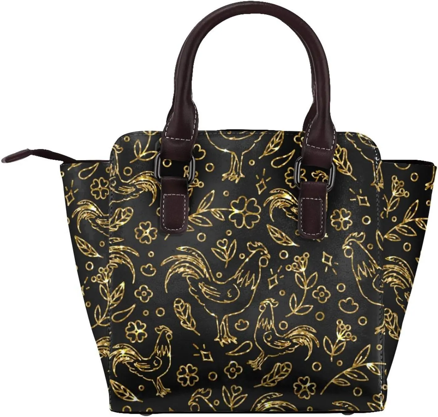 Women's PU Leather Shoulder Bag Handbag Shopping Purse Handle Satchels Studded Totes Clutch Bag