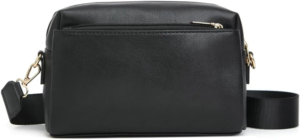Women's Retro PU Leather Shoulder Crossbody Bag Small Totes Soft Handbag Fashion Purse Zipper Satchel