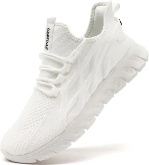Women's Running Shoes Walking Tennis Gym Workout Slip on Athletic Fashion Sneakers Lightweight Breathable Sport Jogging Hiking Casual Shoe White Size 8