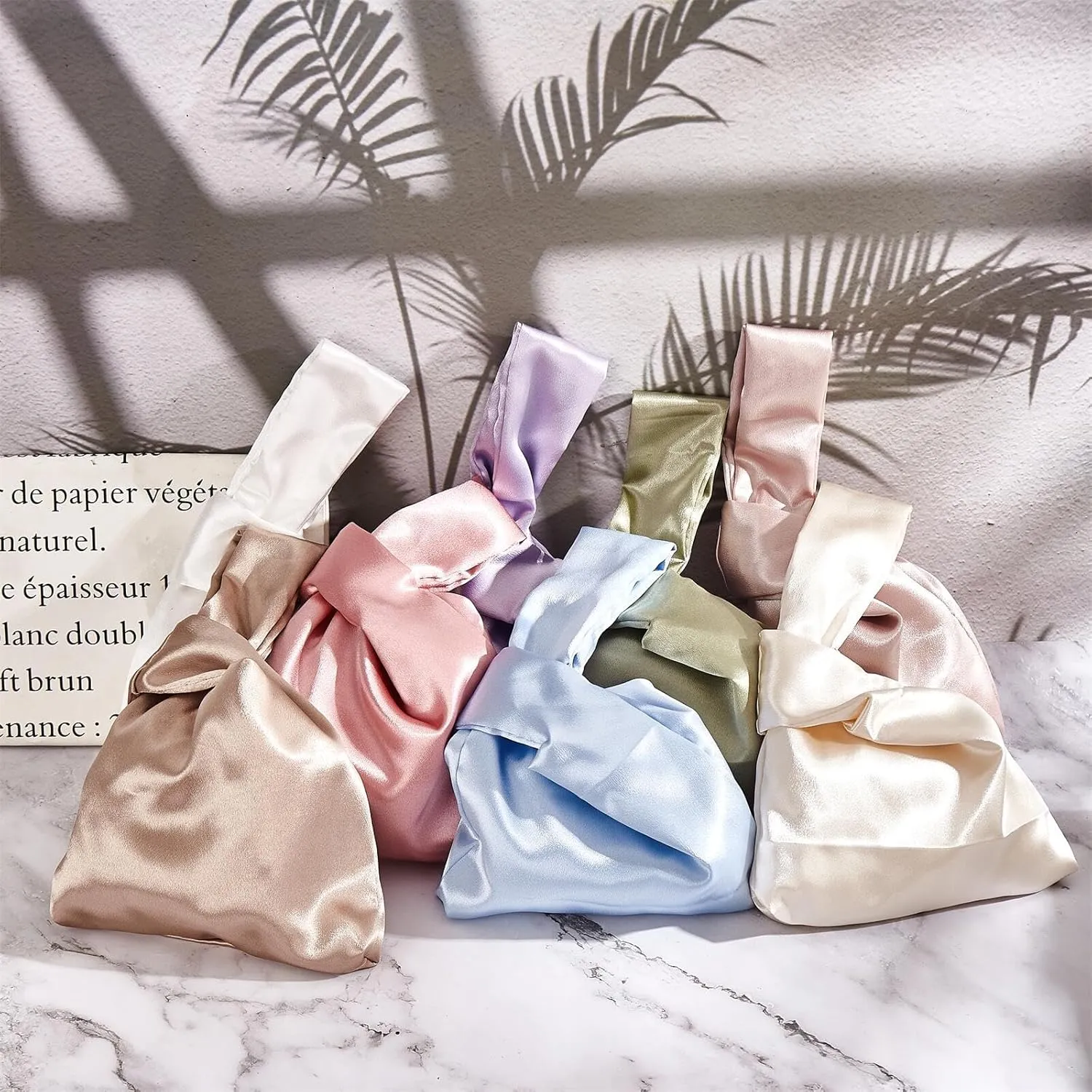 Women's Satin Evening Bag Clutch Handbag Mini Purse Small Wristlets Tote Wedding Party Bags