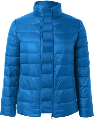 Women's Short Down Jacket Long Sleeve Padded Solid Color Quilted Jacket Winter Thick Thermal Cropped Puffer Jackets
